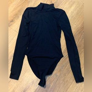 Zara mock neck bodysuit Black